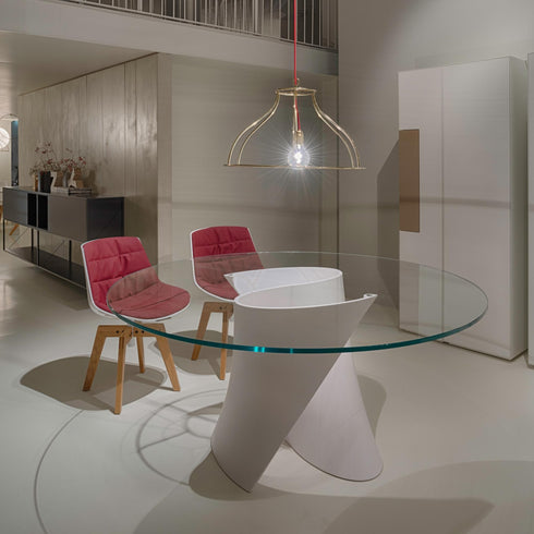 S Table Dining Table / White Base